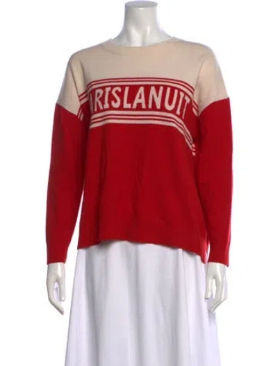 Pre-owned Maje Wool Graphic Print Sweater In Neutrals