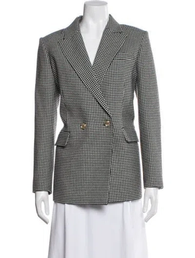 Pre-owned Maje Wool Houndstooth Print Blazer W/ Tags In Multi