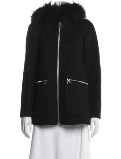 Pre-owned Maje Wool Jacket In Black