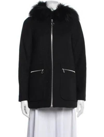 Pre-owned Maje Wool Jacket In Black