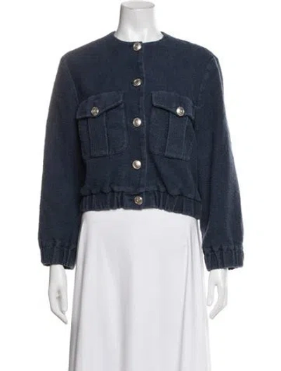Pre-owned Maje Wool Jacket In Blue