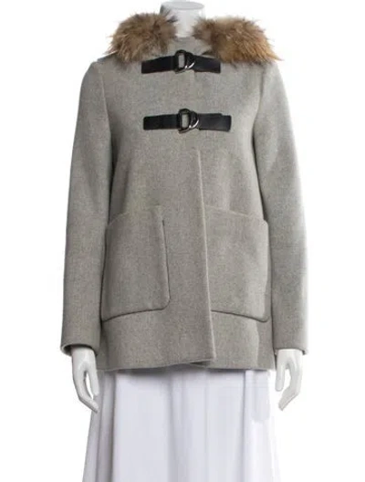 Pre-owned Maje Wool Jacket In Gray