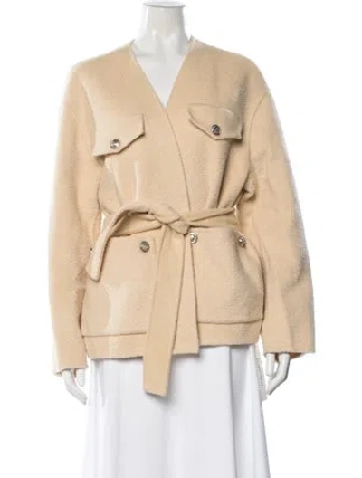 Pre-owned Maje Wool Jacket In Neutral
