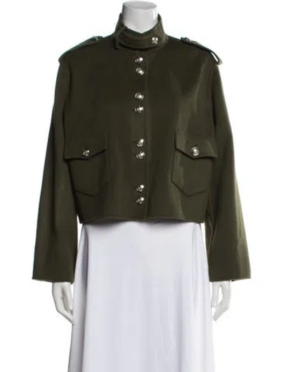Pre-owned Maje Wool Jacket W/ Tags In Green