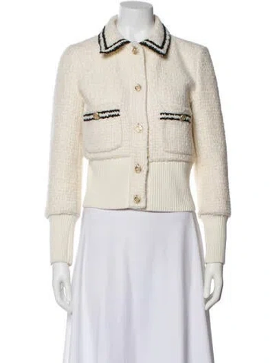 Pre-owned Maje Wool Jacket In White