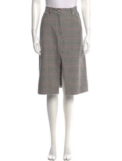 Pre-owned Maje Wool Knee-length Skirt In White