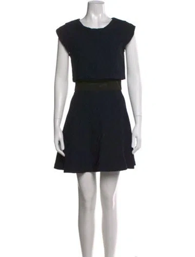 Pre-owned Maje Wool Mini Dress In Black