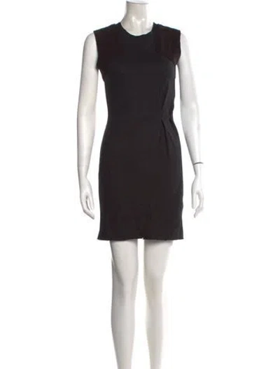 Pre-owned Maje Wool Mini Dress In Black
