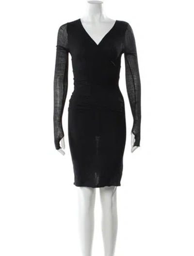 Pre-owned Maje Wool Mini Dress In Gray