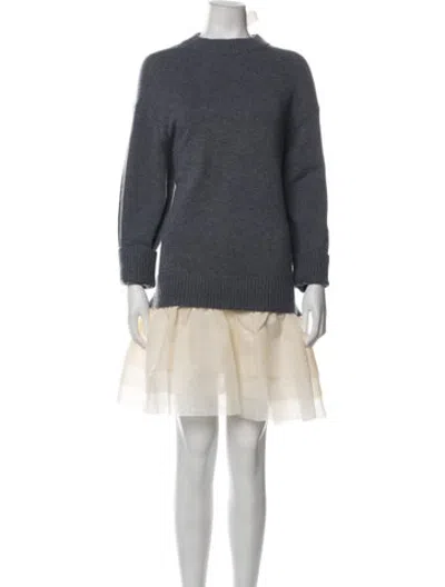 Pre-owned Maje Wool Mini Dress In Green