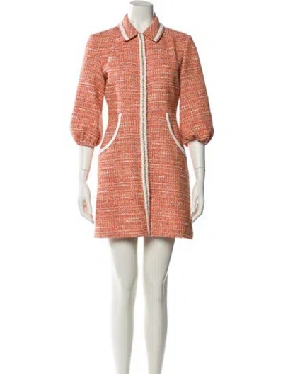 Pre-owned Maje Wool Mini Dress In Orange