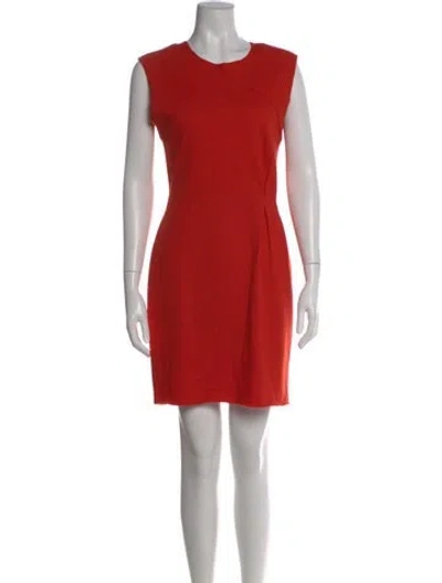 Pre-owned Maje Wool Mini Dress In Orange