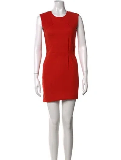Pre-owned Maje Wool Mini Dress In Orange