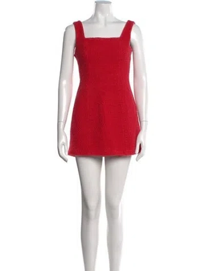 Pre-owned Maje Wool Mini Dress In Red