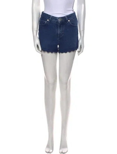 Pre-owned Maje Wool Mini Shorts In Blue