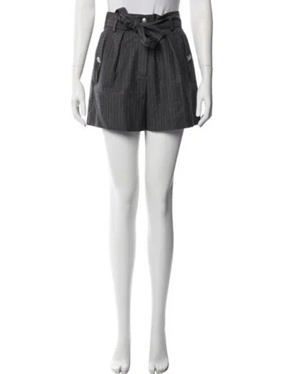 Pre-owned Maje Wool Mini Shorts In Grey