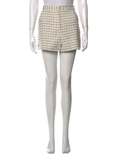 Pre-owned Maje Wool Mini Shorts In Metallic/neutrals