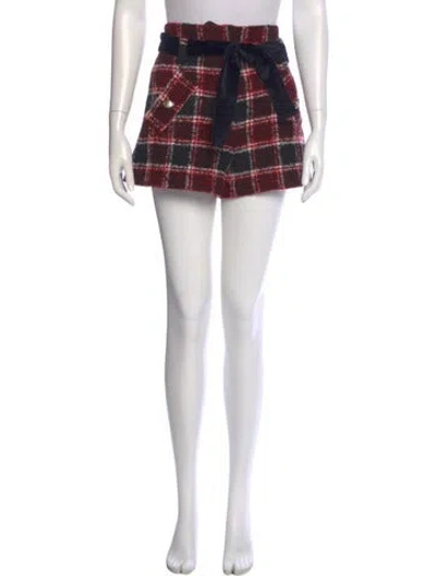 Pre-owned Maje Wool Mini Shorts In Multi