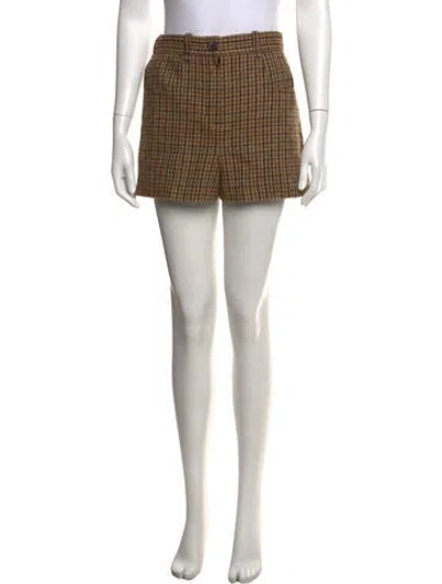 Pre-owned Maje Wool Mini Shorts In Neutrals