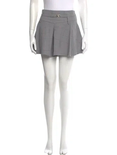 Pre-owned Maje Wool Mini Shorts W/ Tags In Gray