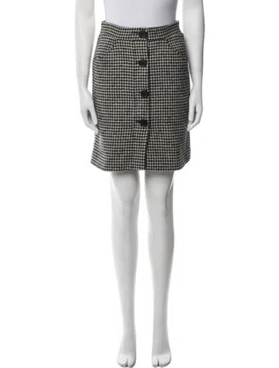 Pre-owned Maje Wool Mini Skirt In Black