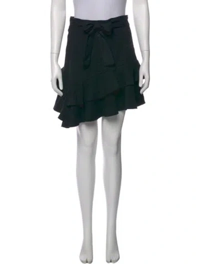 Pre-owned Maje Wool Mini Skirt In Black