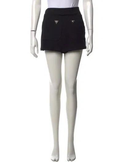 Pre-owned Maje Wool Mini Skirt In Black