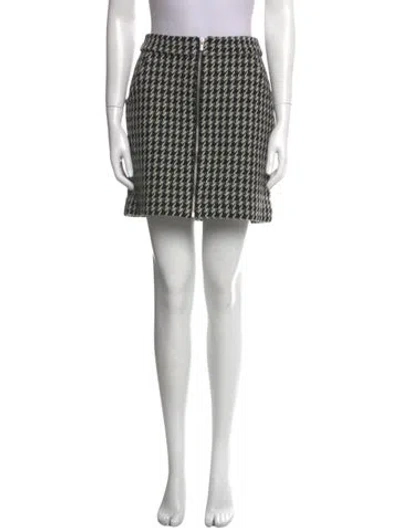 Pre-owned Maje Wool Mini Skirt In Blue