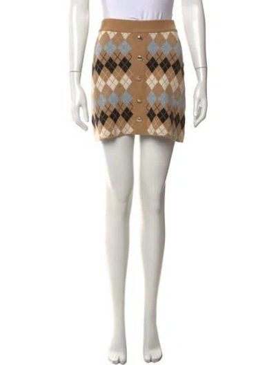 Pre-owned Maje Wool Mini Skirt In Green