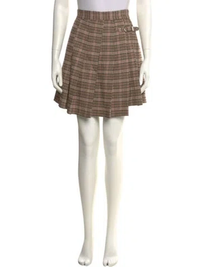 Pre-owned Maje Wool Mini Skirt In Multi