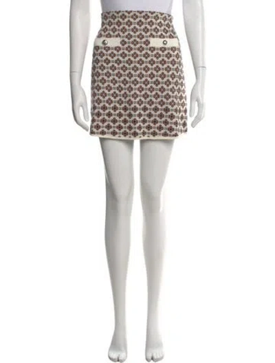 Pre-owned Maje Wool Mini Skirt In Multi