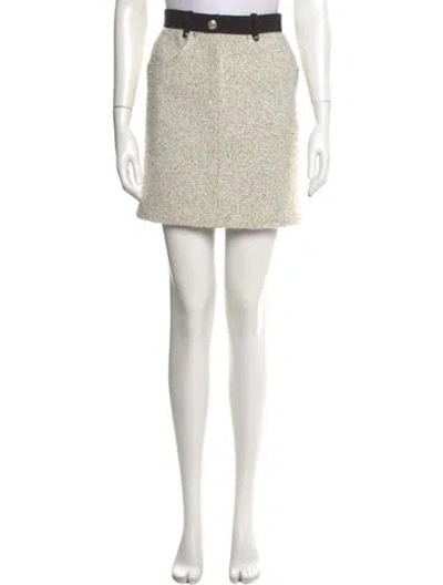 Pre-owned Maje Wool Mini Skirt In Neutral