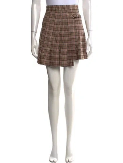 Pre-owned Maje Wool Mini Skirt In Neutral