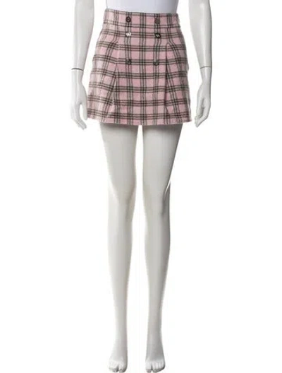 Pre-owned Maje Wool Mini Skirt In Pink