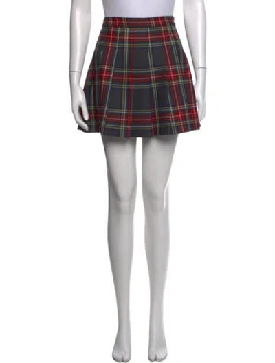 Pre-owned Maje Wool Mini Skirt In Red