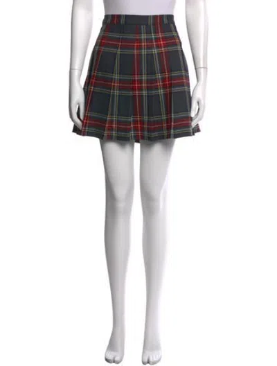 Pre-owned Maje Wool Mini Skirt In Red