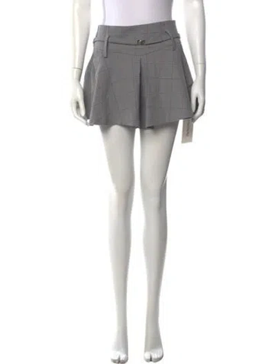 Pre-owned Maje Wool Mini Skirt W/ Tags In Grey