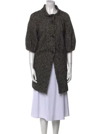 Pre-owned Maje Wool Mock Neck Sweater In Black