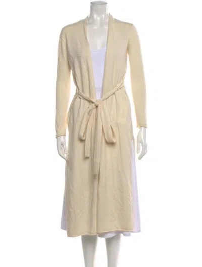 Pre-owned Maje Wool Open Front Sweater In Neutral