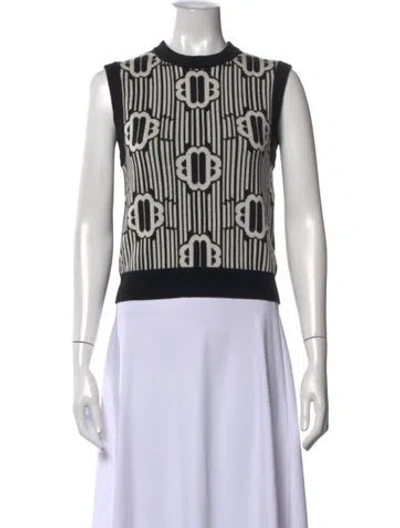 Pre-owned Maje Wool Patterned Sweater In Blue