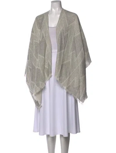 Pre-owned Maje Wool Patterned Sweater In Grey