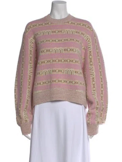 Pre-owned Maje Wool Patterned Sweater W/ Tags In Multi