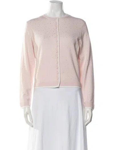 Pre-owned Maje Wool Patterned Sweater W/ Tags In Pink
