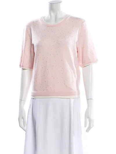 Pre-owned Maje Wool Patterned Top W/ Tags In Pink