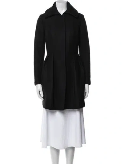 Pre-owned Maje Wool Peacoat In Black