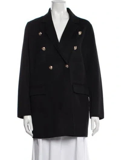 Pre-owned Maje Wool Peacoat In Black