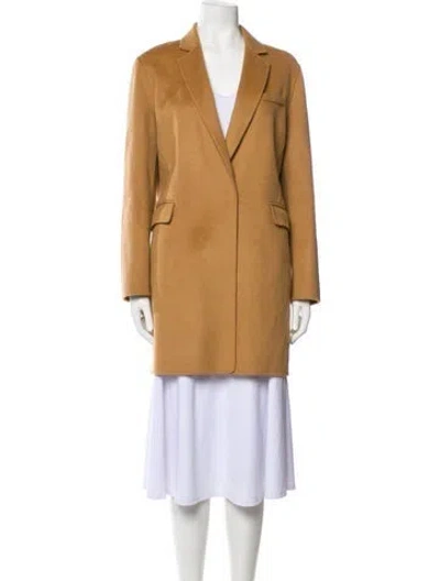 Pre-owned Maje Wool Peacoat In Neutral
