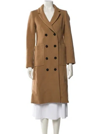 Pre-owned Maje Wool Peacoat In Neutral