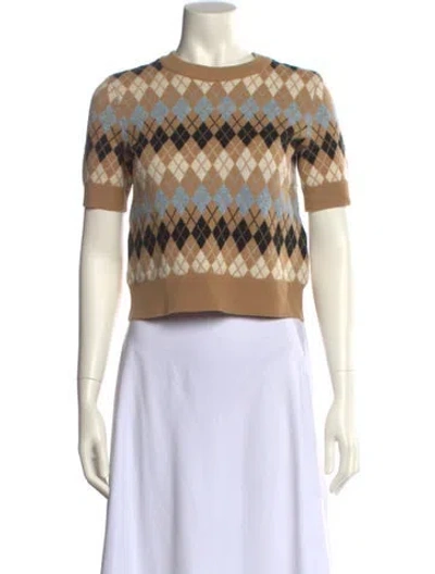Pre-owned Maje Wool Printed Sweater In Neutral