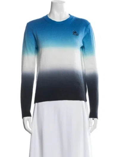 Pre-owned Maje Wool Printed Sweater W/ Tags In Blue